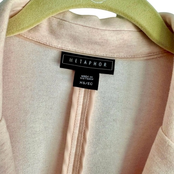 Metaphor Pink Lightweight Knit Blazer One-Button Business Casual Jacket XS - Picture 3 of 6